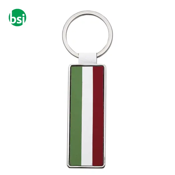 Portachiavi con bandiera italiana in metallo PRIAMO -  1