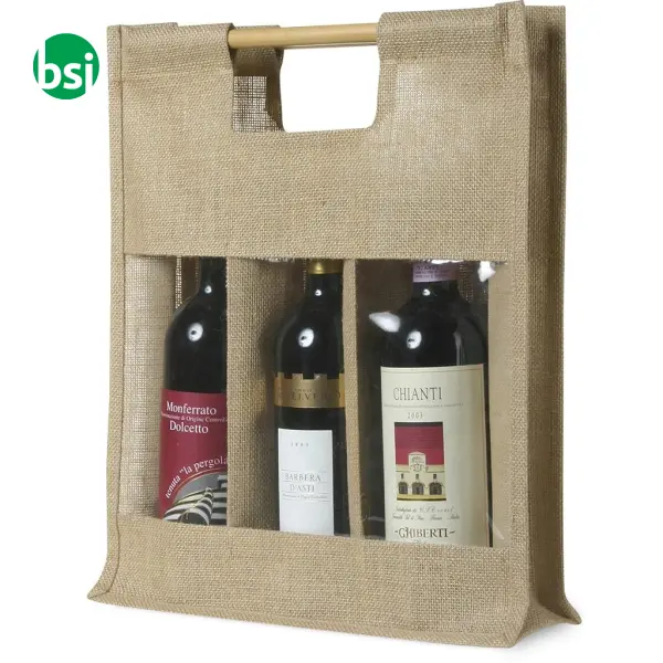 Busta porta bottiglie 34x41x10 con 3 posti -  1