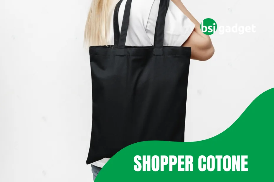 Shopper in cotone con stampa