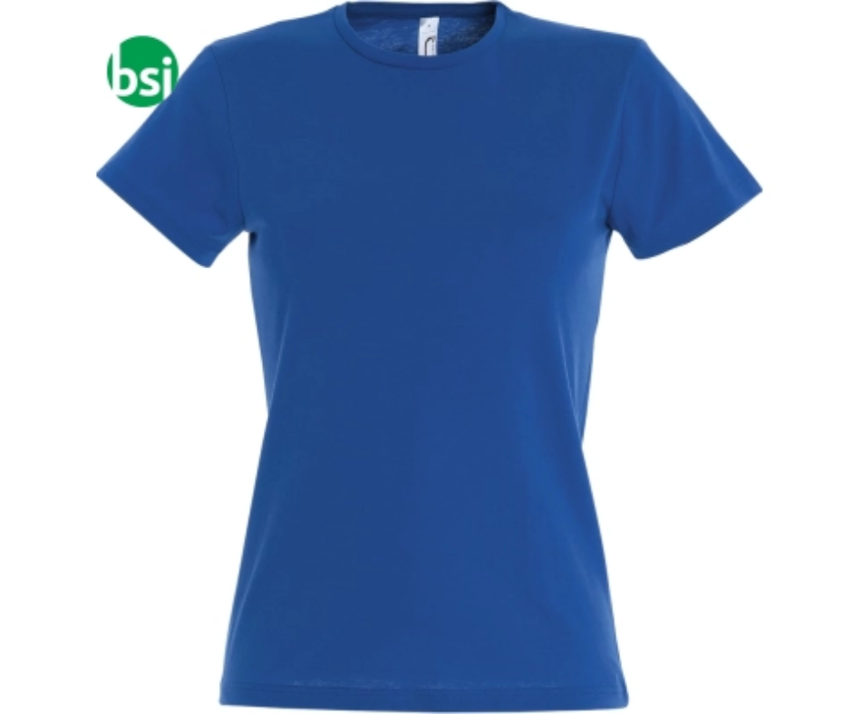 T shirt donna personalizzata di colore blu